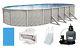 Above Ground 15'x30'x52 Oval Meadows Swimming Pool with Liner, Step, Filter Kit