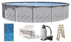 Above Ground 15'x52 Round GALLERIA Swimming Pool with Liner, Ladder & Filter Kit