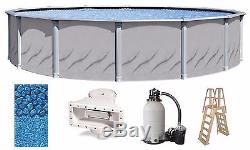 Above Ground 15'x52 Round GALLERIA Swimming Pool with Liner, Ladder & Filter Kit