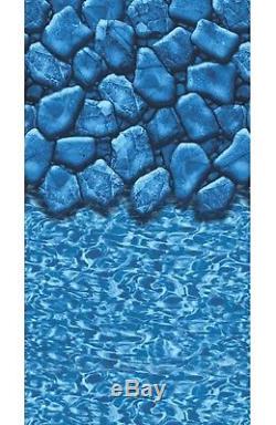 Above Ground 15x24x52 Ft Oval MEADOWS Swimming Pool with Boulder Swirl Liner Kit
