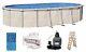 Above Ground 15x30x52 Oval FALLSTON Swimming Pool with Liner, Ladder & Filter Kit
