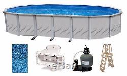 Above Ground 15x30x52 Oval GALLERIA Swimming Pool with Liner, Ladder & Filter Kit