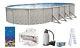 Above Ground 18'x33'x52 Oval Meadows Swimming Pool with Liner, Ladder & Filter