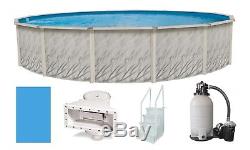 Above Ground 18'x52 Round Meadows Swimming Pool with Liner, Step, Filter Kit