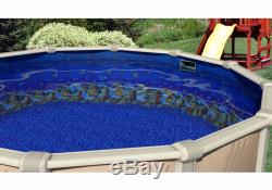 Above Ground 20 Gauge Round Caribbean Swimming Pool Overlap Liners with Gasket Kit