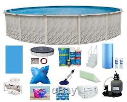 Above Ground 21'x52 Ft Round MEADOWS Swimming Pool with Liner, Step & Filter