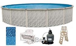 Above Ground 21'x52 Round MEADOWS Swimming Pool with Liner, Ladder & Filter Kit
