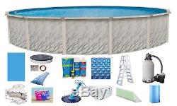 Above Ground 21'x52 Round Meadows Swimming Pool with Liner, Ladder & Filter Kit
