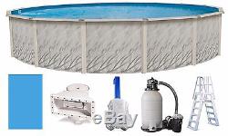 Above Ground 21x52 Round Meadow Swimming Pool with Liner, Filter & Salt Generator