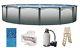 Above Ground 24'x52 Round Reprieve Swimming Pool with Liner, Ladder & Filter Kit
