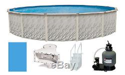 Above Ground 27'x52 Round Meadows Swimming Pool with Liner, Step, Filter Kit