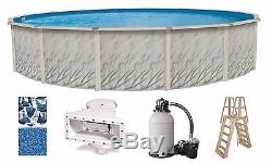 Above Ground 30'x52 Round MEADOWS Swimming Pool with Liner, Ladder & Filter Kit