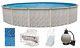 Above Ground 30'x52 Round Meadows Swimming Pool with Boulder Liner, Step, Filter