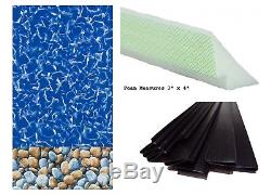 Above Ground Bedrock Swimming Pool Overlap Liner with Cove Kit & Coping Strips