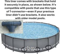 Above Ground Bestway/coleman Pool Liner Replacement, 18 Ft x 48 in (Gray)