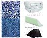 Above Ground Cracked Glass Swimming Pool Overlap Liner with Cove & Guard Pad
