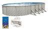 Above Ground Oval MEADOWS Steel Wall Swimming Pool with Caribbean Overlap Liner