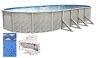 Above Ground Oval MEADOWS Steel Wall Swimming Pool with Tuscan Unibead Liner