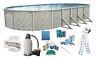 Above Ground Oval Meadows Swimming Pool with Liner, Sand Filter & Chemical Kit