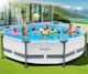 Above Ground Pool, 10Ft X 30In Frame Deep Swimming Pool, Round Family Pool, Large a