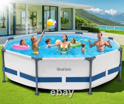 Above Ground Pool, 10Ft X 30In Frame Deep Swimming Pool, Round Family Pool, Large a