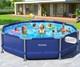 Above Ground Pool, 10ft x 30in Frame Deep Swimming Pool, Round Family Pool, Large A