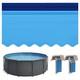 Above Ground Pool Liner 15ft Round Solid Blue 47in Wall Vinyl