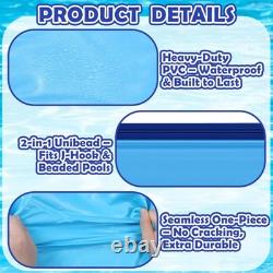 Above Ground Pool Liner 15ft Round Solid Blue 47in Wall Vinyl