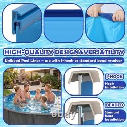Above Ground Pool Liner 15ft Round Solid Blue 47in Wall Vinyl