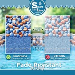 Above Ground Pool Liner 16' x 10' x 42 Oval Rock Island Pattern