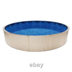 Above-Ground Pool Liner 24ft Round, 52in Height, 16mil Vinyl, Boulder Swirl