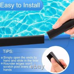 Above Ground Pool Liner Clips 75pc Durable PE Strips for Overlap Liners