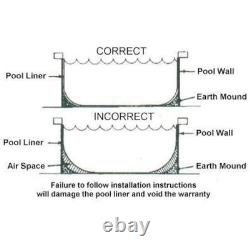 Above Ground Pool Liner Durable Vinyl Easy Installation Swirl Pattern 216 Inches