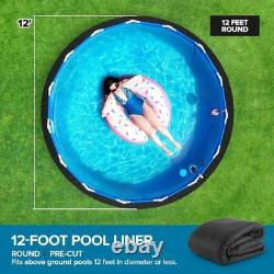 Above Ground Pool Liner Pad, 12' Foot Round, Pre-Cut Heavy Duty Outdoor Pool