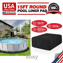 Above Ground Pool Liner Pad, 15' Foot Round, Pre-Cut Heavy Duty Outdoor Pool Pad