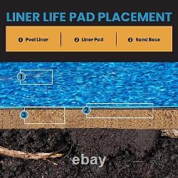 Above Ground Pool Liner Pad 16' x 32' Rectangle, 16'x32' Black