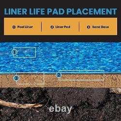 Above Ground Pool Liner Pad 16' x 32' Rectangle, Protects the Bottom of Above