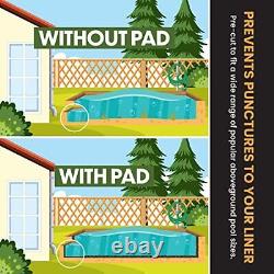 Above Ground Pool Liner Pad 16' x 32' Rectangle, Protects the Bottom of Above