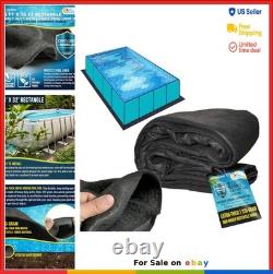 Above Ground Pool Liner Pad 16x32 Foot Rectangle Heavy Duty Extra Thick 220