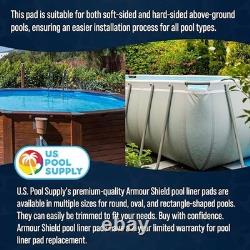 Above Ground Pool Liner Pad 16x32 Foot Rectangle Heavy Duty Extra Thick 220