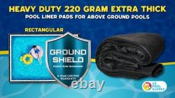 Above Ground Pool Liner Pad 16x32 Foot Rectangle Heavy Duty Extra Thick 220