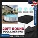 Above Ground Pool Liner Pad 20 Foot Round Pre-Cut Heavy Duty Outdoor Pool Black