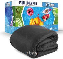 Above Ground Pool Liner Pad, 21' Foot Round, Pre-Cut Heavy Duty Outdoor Pool Pad