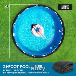 Above Ground Pool Liner Pad, 21' Foot Round, Pre-Cut Heavy Duty Outdoor Pool Pad