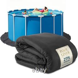 Above Ground Pool Liner Pad, 27' Foot Round, Pre-Cut Heavy Duty Outdoor 27 Feet
