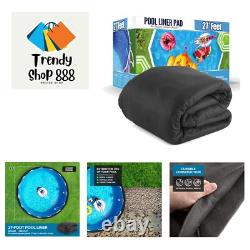 Above Ground Pool Liner Pad, 27' Foot Round, Pre-Cut Heavy Duty Outdoor Pool