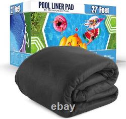 Above Ground Pool Liner Pad, 27' Foot Round, Pre-Cut Heavy Duty Outdoor Pool Pad