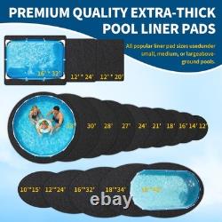 Above Ground Pool Liner Pad Geotextile Fabric Puncture Weed Barrier 18ft Round