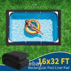 Above Ground Pool Liner Pad Puncture Weed Barrier Eco-Friendly 12x24 Oval