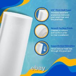 Above Ground Pool Liner Protector Foam 1/8 Thick, HighDensity, Heat Loss
